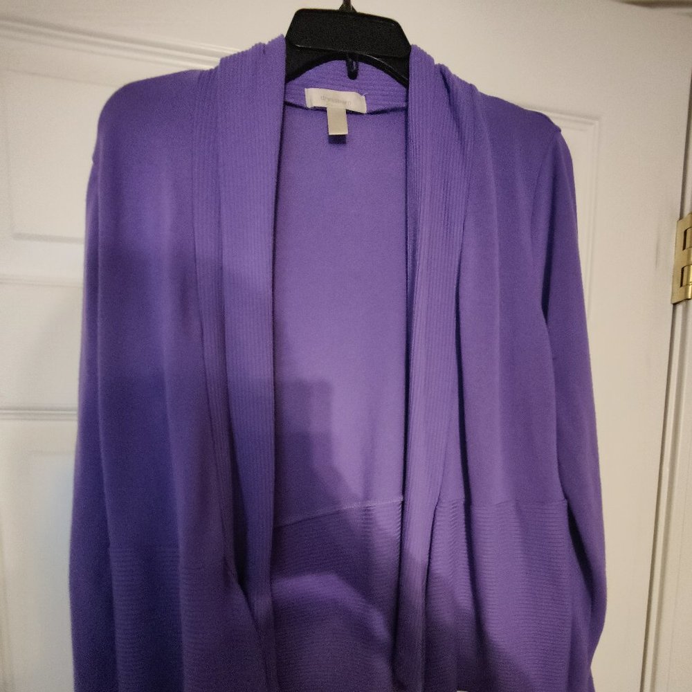 Dressbarn Purple Long Sleeve Sweater Size PS